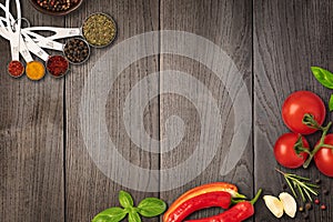 Food background with free space for text