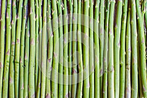 Food background of green asparagus stem