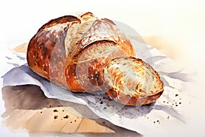 Food background tasty pastry loaf breakfast bakery traditional fresh delicious homemade bread