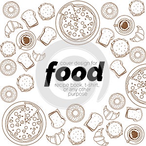 Food Background texture ver 2. vector photo