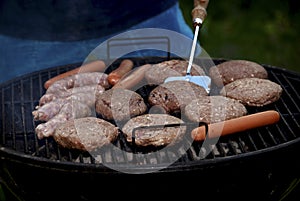 Food being grilled for dinner
