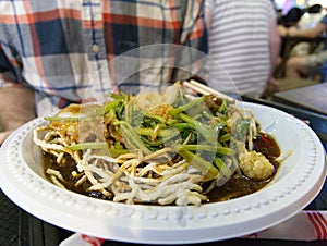 Food at the Ben Thanh food market in Ho Chi Minh City in Vietnam