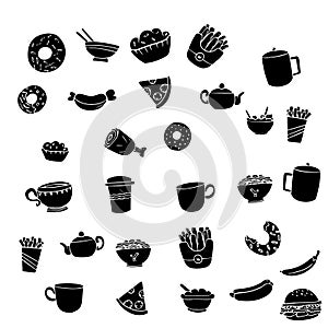 FOOD BEVERAGE BREAKFAST ICON BUNDLE