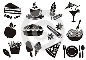 Food and beverage icons photo