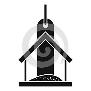 Food bird feeders icon, simple style