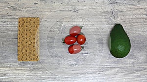 Food, Breakfast, sandwich. Tomatoes, avocado, bread, toast. Ingredients, cook. Vegan, vegetarian, proper nutrition