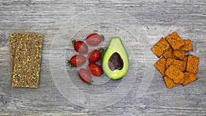 Food, Breakfast, sandwich. Tomatoes, avocado, bread, toast. Ingredients, cook. Vegan, vegetarian, proper nutrition