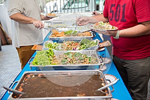 Food Buffet Catering Dining Eating Party Sharing Concept.