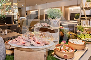 Food Buffet Catering Dining Eating Party Sharing Concept, Easter brunch buffet in a hotel or event