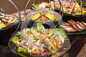 Food Buffet Catering Dining Eating Party Sharing Concept, Easter brunch buffet in a hotel or event