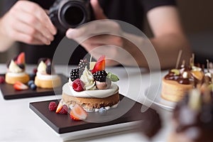 Food cake photography. Generate Ai