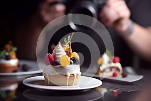 Food cake photography home. Generate Ai