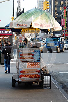 Food Cart on a New York City Street