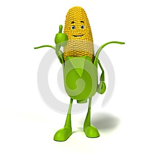 Food character - corn cob