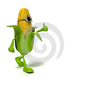 Food character - corn cob