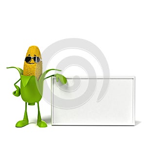 Food character - corn cob