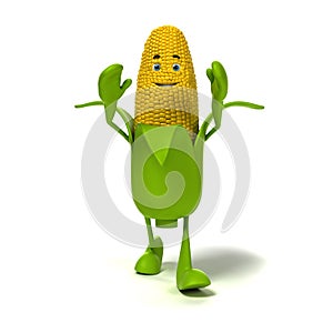 Food character - corn cob