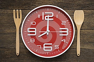 Food clock. Healthy food concept