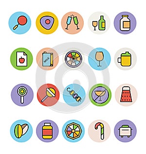 Food Colored Vector Icons 10