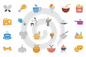 Food Colored Vector Icons 4