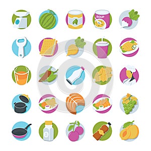 Food Colored Vector Icons 4