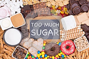 Food containing too much sugar