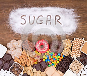 Food containing too much sugar