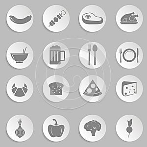 Food and cooking icon set