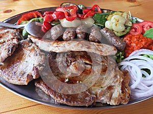 Food in Croatia / Lika Province / Meat Plate