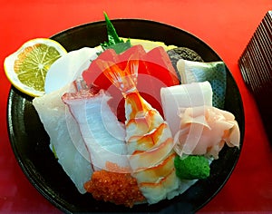 Food delicious healty vegetarian rice raw fish
