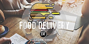 Food Delivery Fast Food Unhealthy Obesity Concept