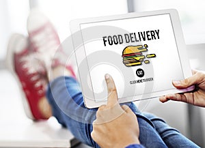 Food Delivery Fast Food Unhealthy Obesity Concept