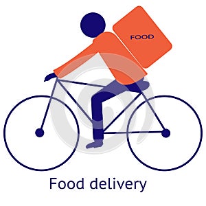 Food delivery. Isolated vector icon