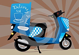 Food delivery motorbike photo