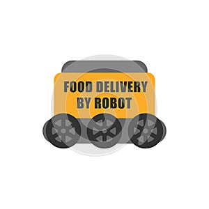 Food delivery robot modern techhology online vector