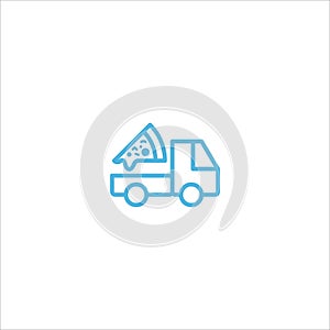 Food delivery service icon flat vector logo design trendy