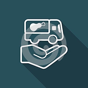 Food delivery service - Vector flat icon