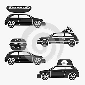 Food delivery symbol vector illustration