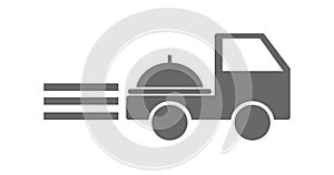 Food delivery truck icon