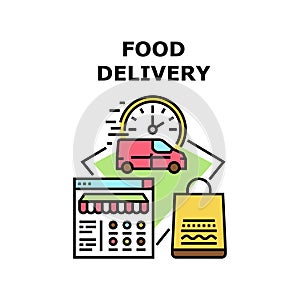 Food Delivery Vector Concept Color Illustration