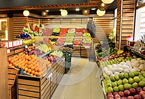 Food Department in Supermarket photo