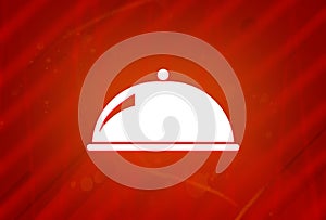 Food dish icon isolated on abstract red gradient magnificence background