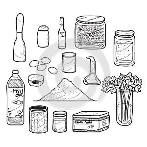 Food Doodle Herbs and Seasoning photo