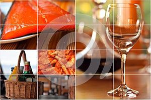 Food and drink collage