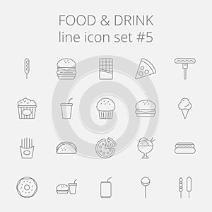 Food and drink icon set