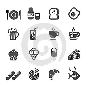 Food and drink icon set, vector eps10