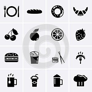 Food and Drink Icons. Vector