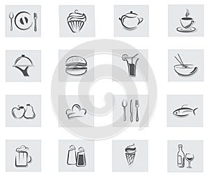 Food & Drink Modern graphic design symbol concepts, simple outline elements collection. Vector illustration line isolated icons