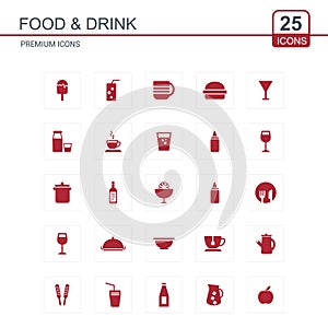 Food and Drink red icons