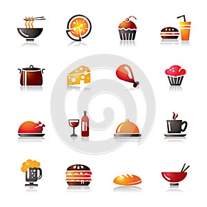Food and Drinks Colorful Icons